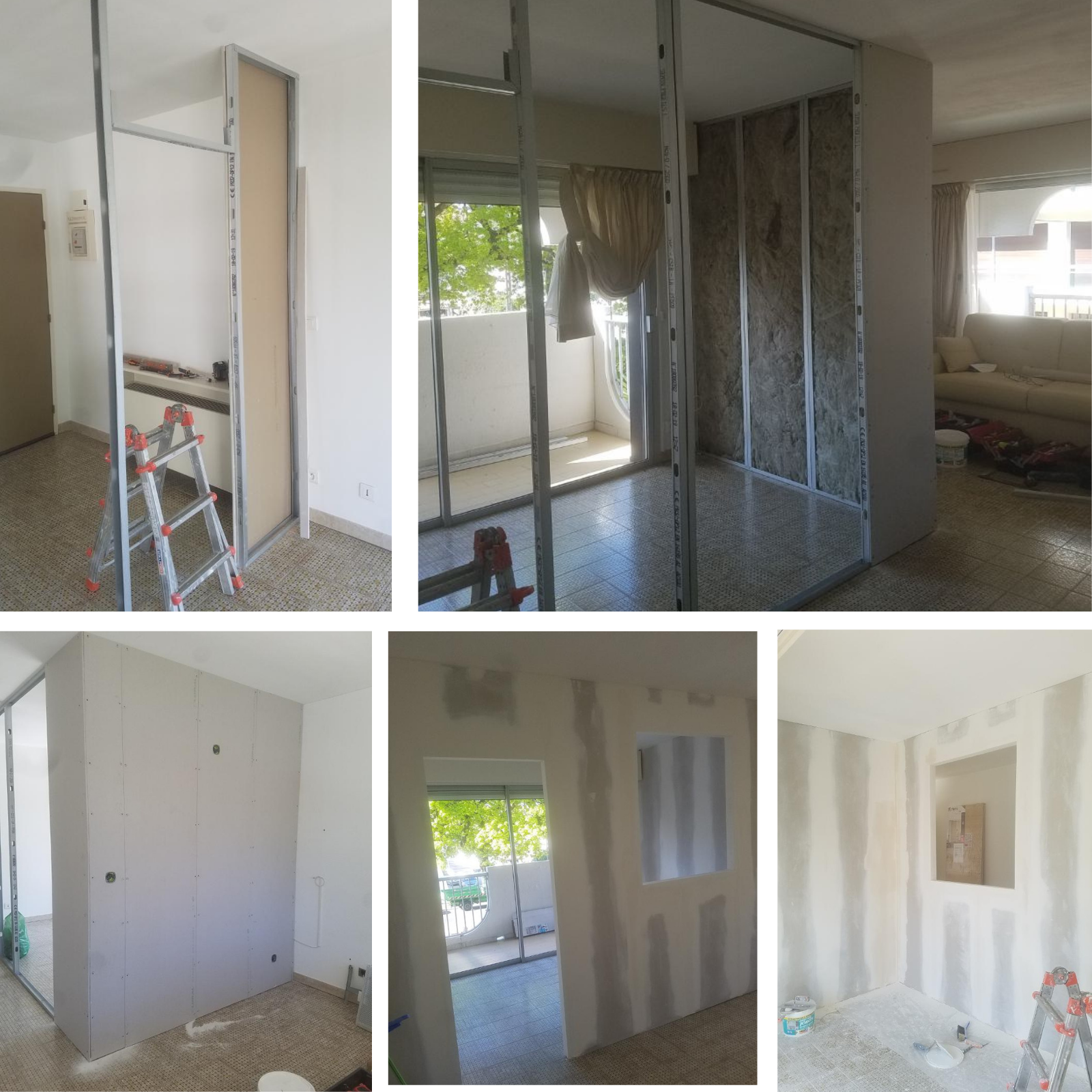 Création d'une cloison à Arcachon