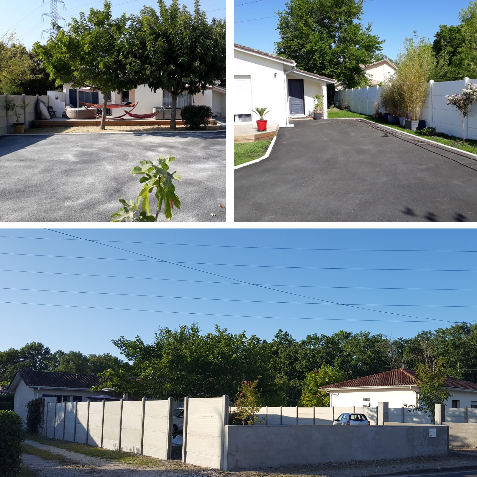 Clôture avec poteaux en béton à Arcachon