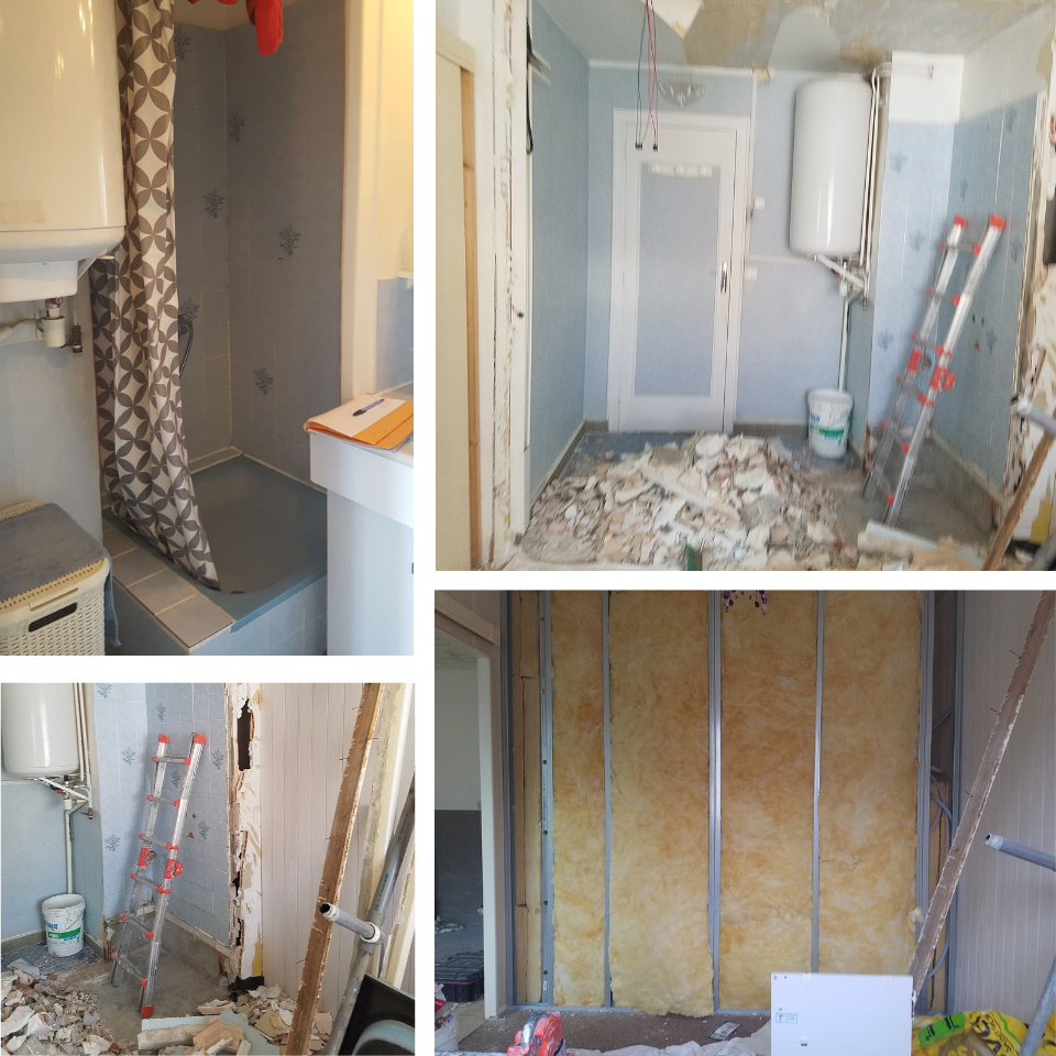 Rénovation d'une salle d'eau en douche à l'italienne