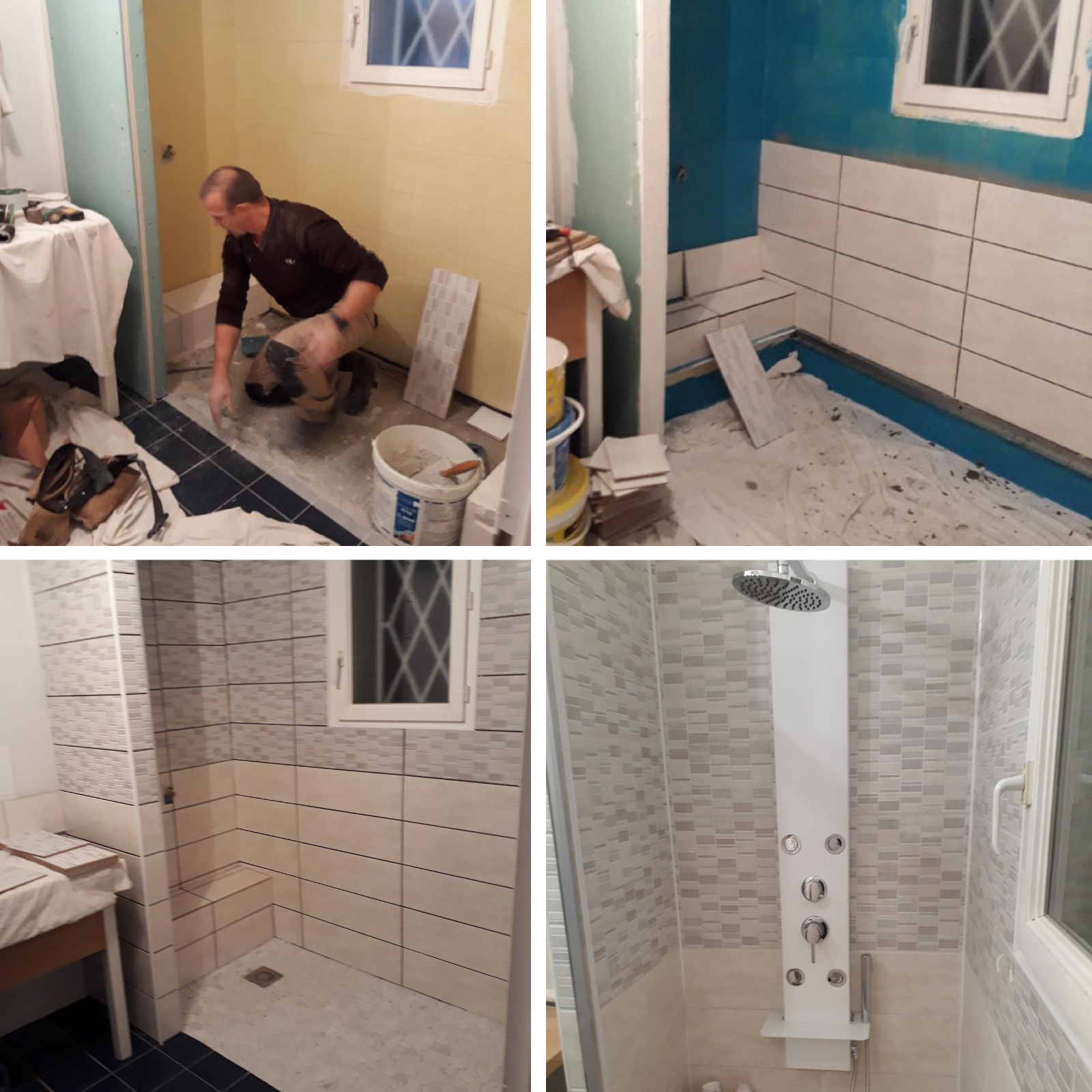 Rénovation d'une salle d'eau à Léognan en Gironde (33). 